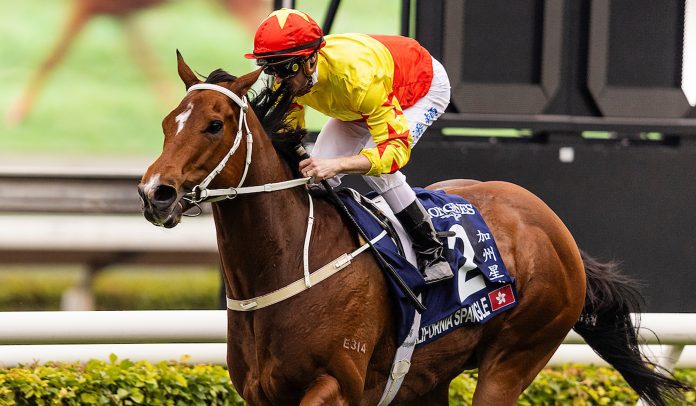 new_2023101001245_1 California Spangle wins the 2022 G1 LONGINES Hong Kong Mile.