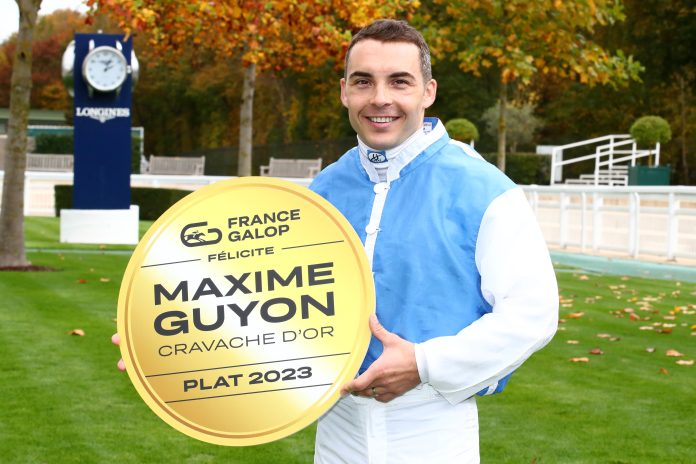 6ca0c7bf-209e-4249-92a1-16fbe34b47b3 Maxime Guyon well clear in 2023 Cravache d'Or