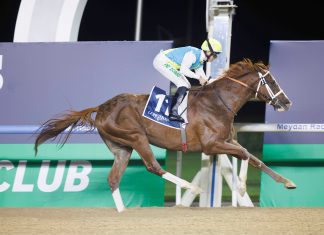 Kabirkhan stormed into the Dubai World Cup picture with a runaway victory in the $1million G1 Maktoum Challenge.