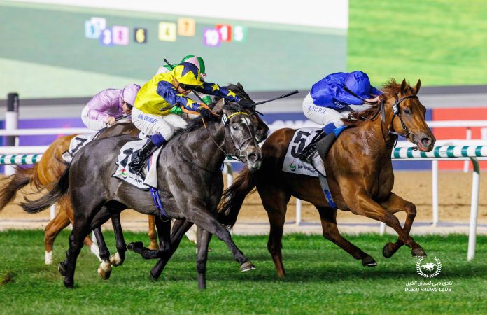GF6leaKXkAEYEbU Charlie Appleby grabbed the featured Dubai Trophy with Great Truth at Meydan on Friday night.