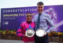Queiroz Aces at first Singapore Group win Ace Of Diamonds (Bruno Queiroz) holds off Artillery (Vitor Espindola) to take out the Group 3 Singapore Three-Year-Old Sprint.