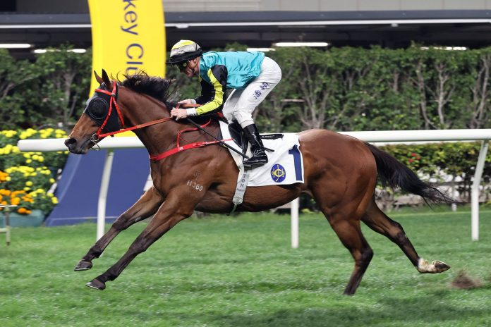 Raging Blizzard powers away at Happy Valley.