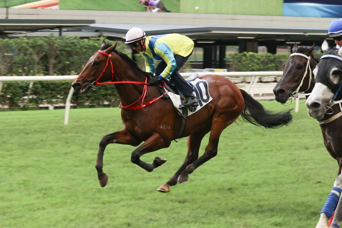 pic1_20240419_MassiveSovereign Massive Sovereign stretches out at Happy Valley today.