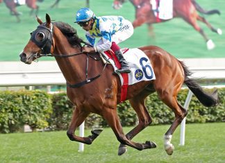 Galaxy Patch wins his fourth race at Sha Tin.